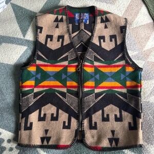 Pendleton Vintage High Grade Western Gear Small Zip Front Wool Vest